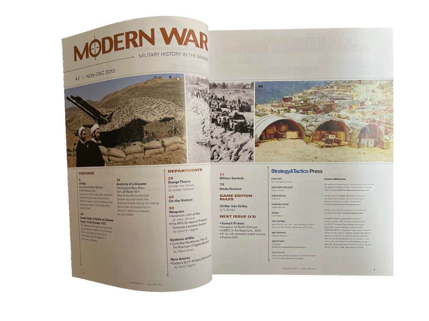 Decision Games Modern War Magazine #2 With Tabletop Game - Oil War: Iran Strikes