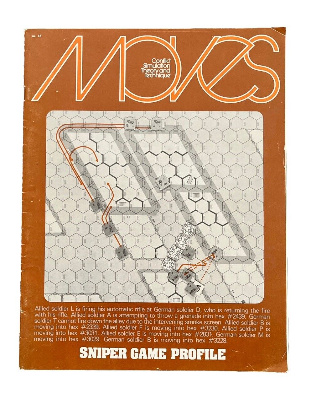 MOVES Vintage Historical Wargame Magazine #18 Dec 1974 - SNIPER GAME PROFILE