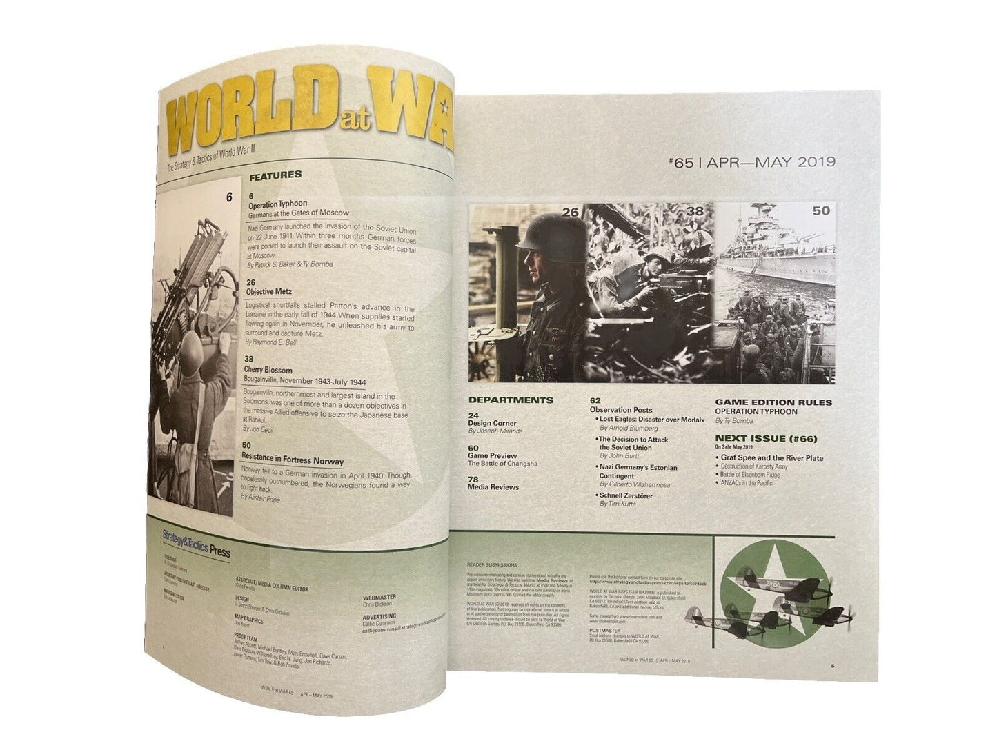 World At War Magazine #65 With Military History Board Game - Operation Typhoon