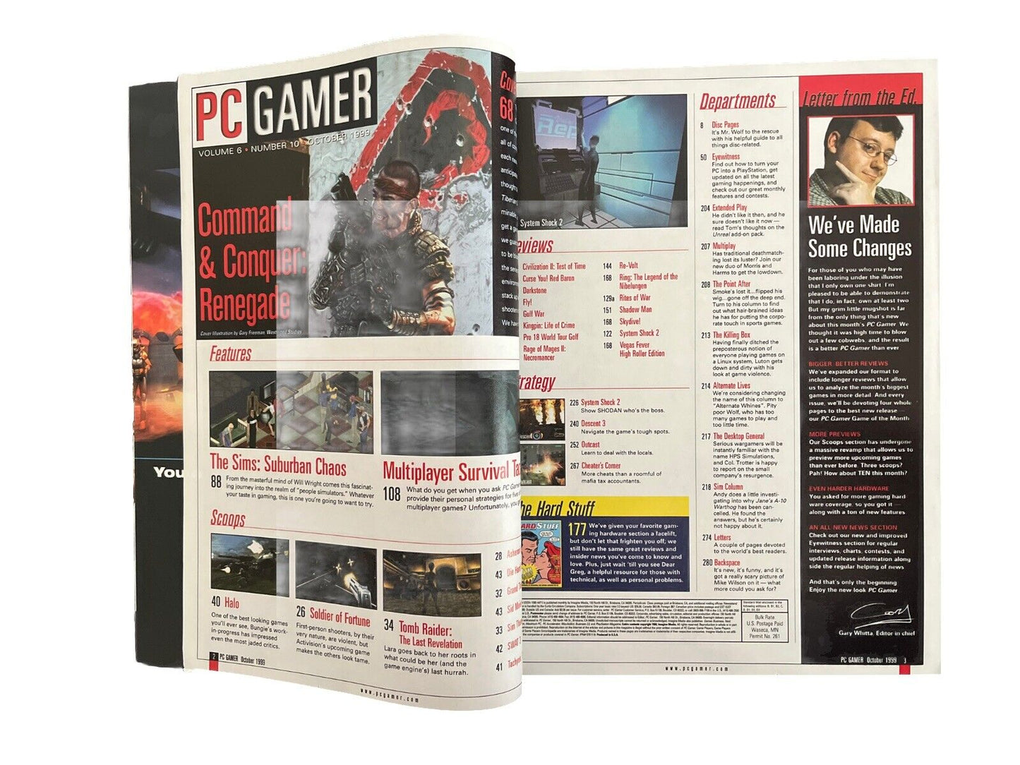 Vintage PC GAMER Magazine Vol.6 No.10 October 1999 - Command & Conquer: Renegade