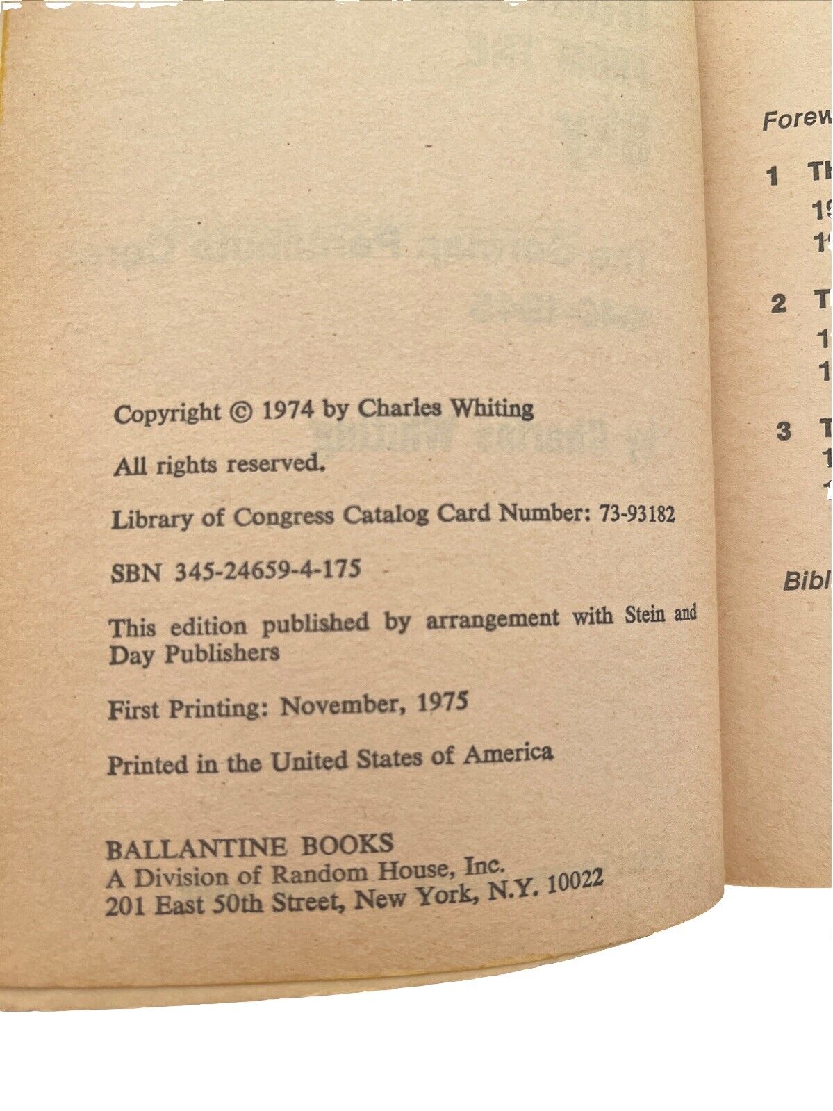 Hunters From The Sky (1975) By Charles Whiting WW2 History German Paratroopers