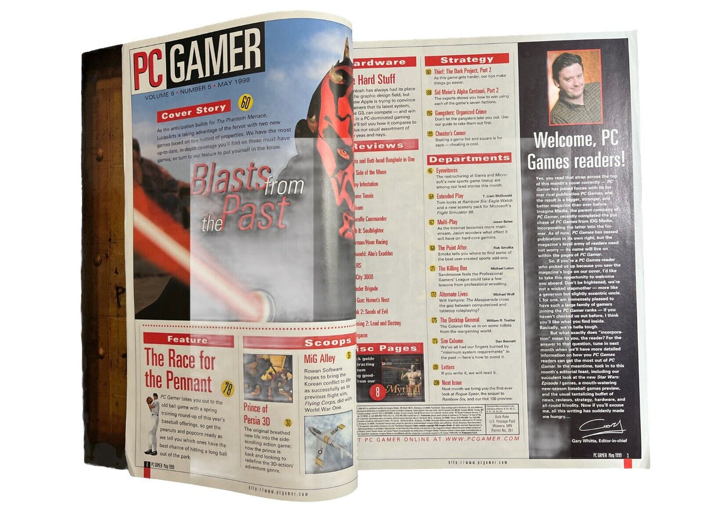 Vintage Collectable PC GAMER Magazine Vol.6 No.5 May 1999 - Star Wars: Episode I