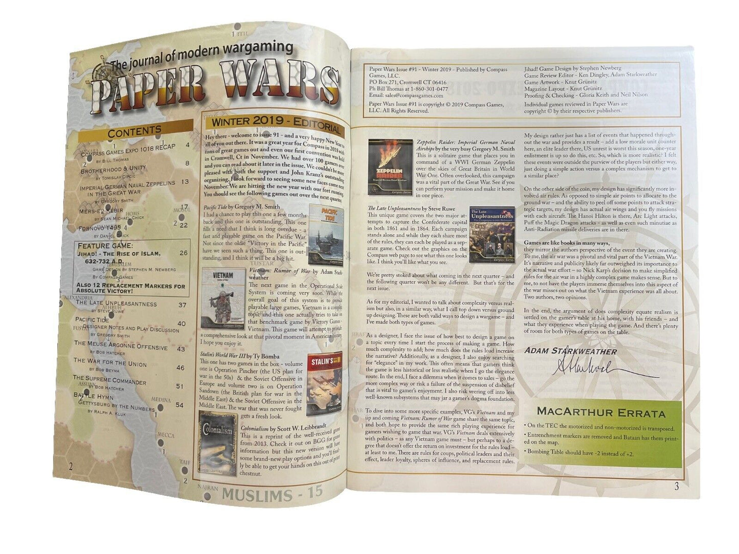 Paper Wars Magazine #91 With Complete War Game Jihad!: The Rise of Islam 632-732