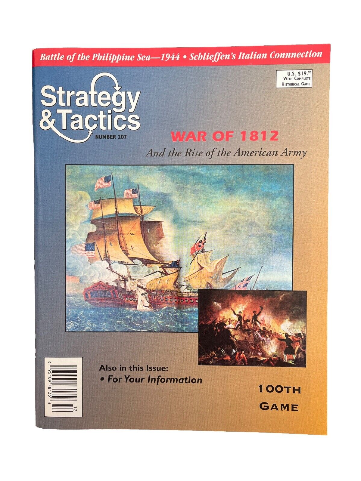 Strategy & Tactics Wargame Magazine #207 War Of 1812 The Rise Of American Army