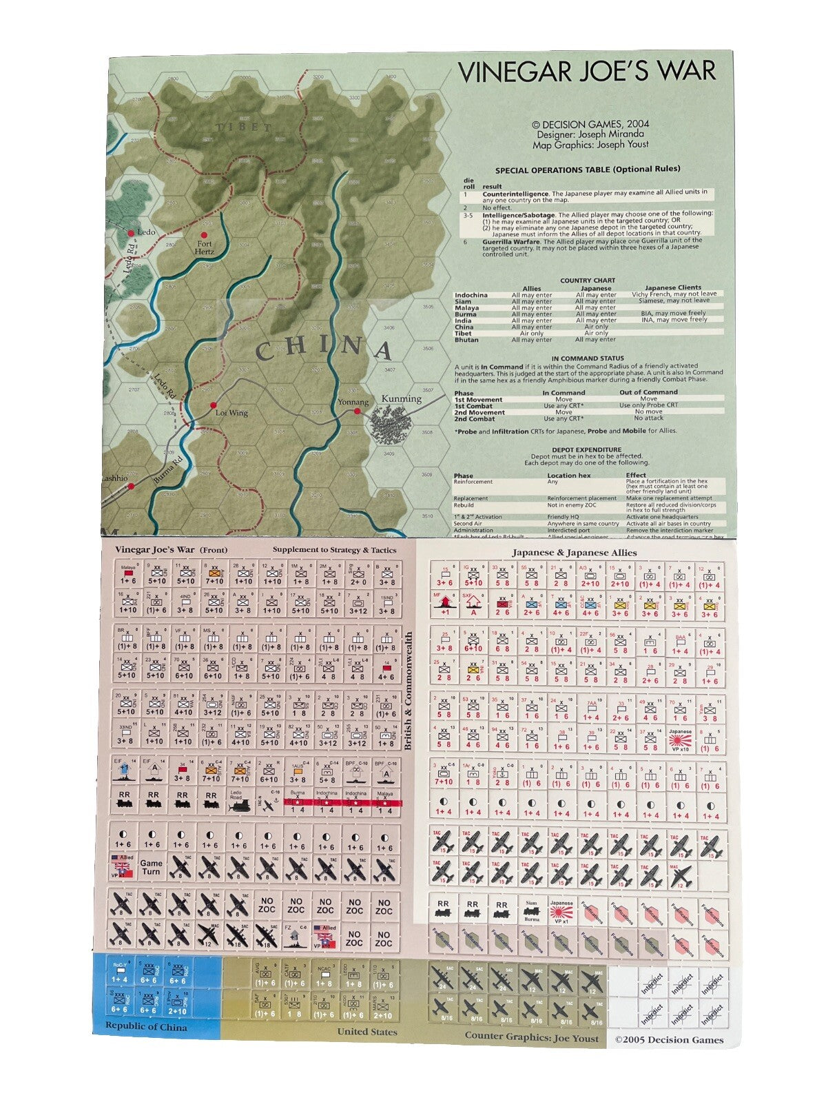 Collectable Strategy & Tactics Wargame Magazine #227 China-Burma-India 1941-1945