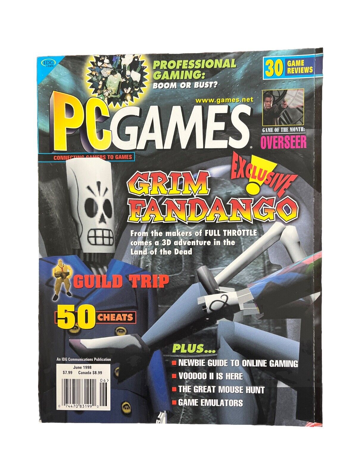 Vintage Collectable PC Games Magazine Vol.5 No.5 1998 Grim Fandango