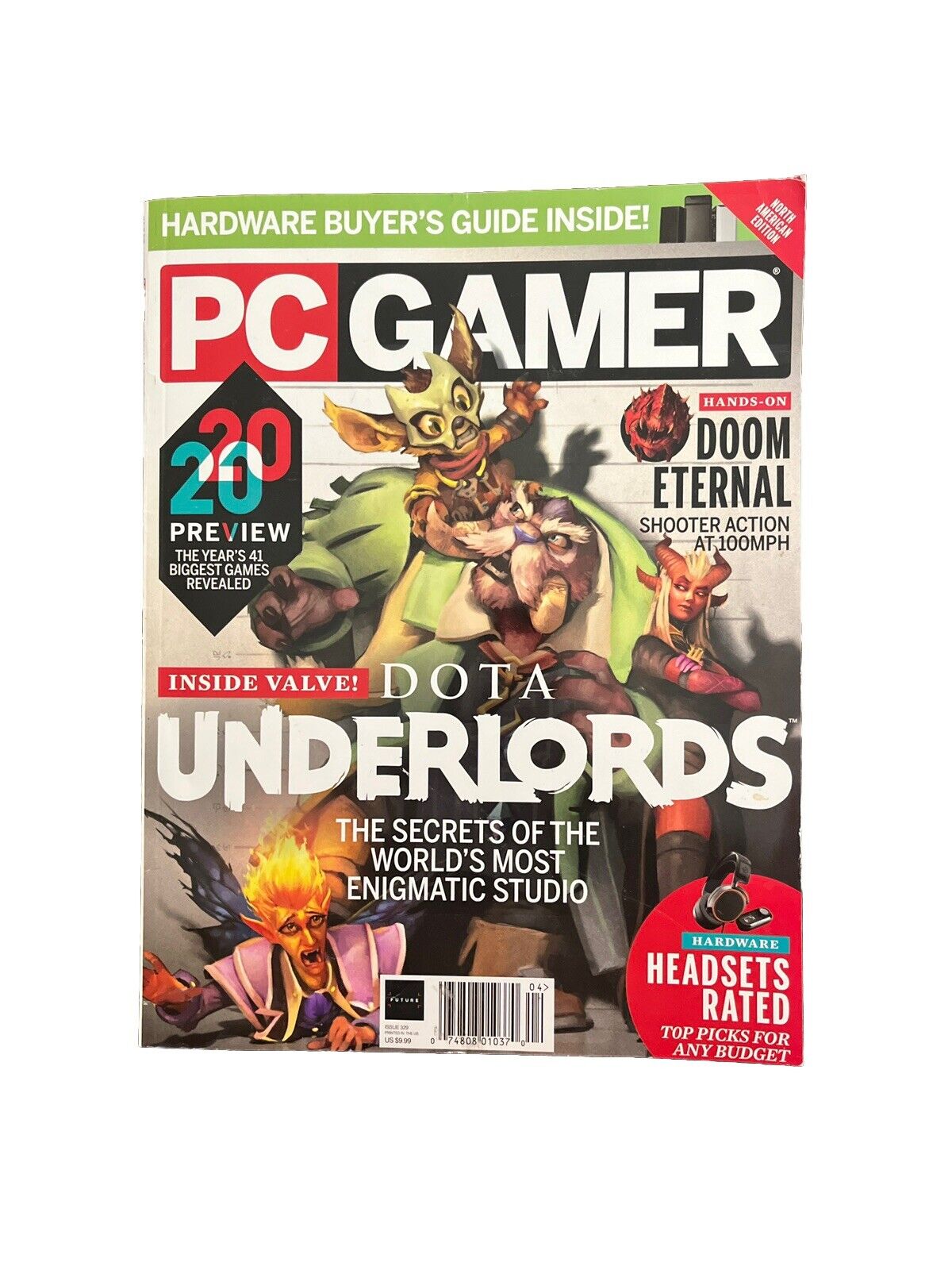 PC GAMER Video Game Magazine Issue 329 April 2020 Dota Underlords