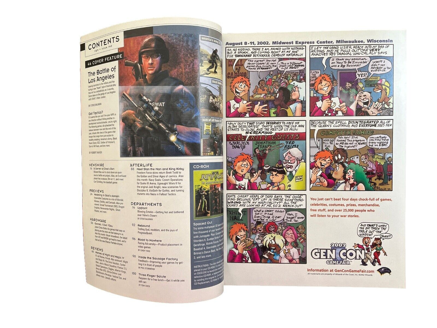 Vintage Collectable Computer Games Magazine #140 July 2002 - SWAT