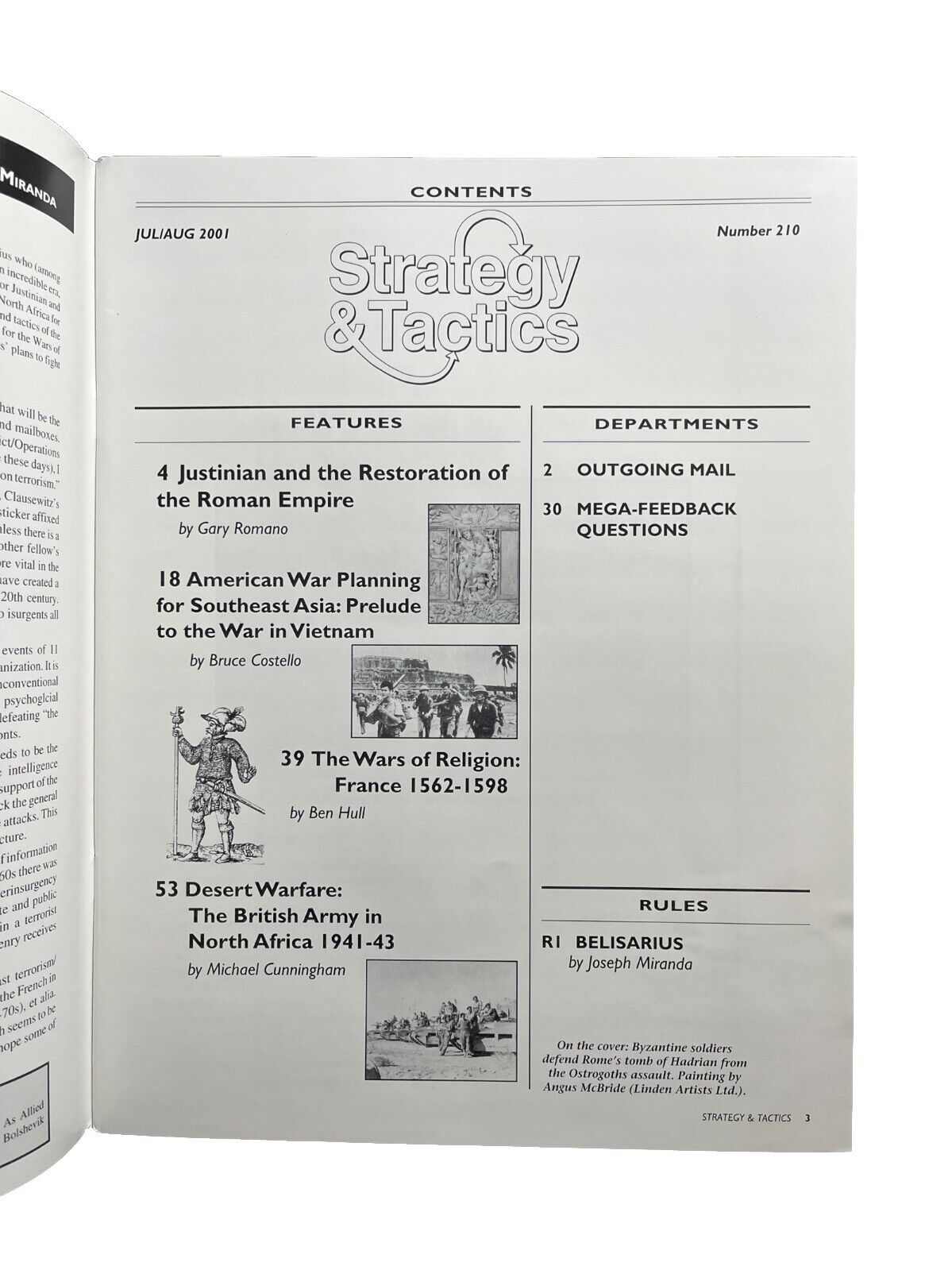 Strategy & Tactics Wargame Magazine #210 Belisarius:The Byzantine Empire Strikes