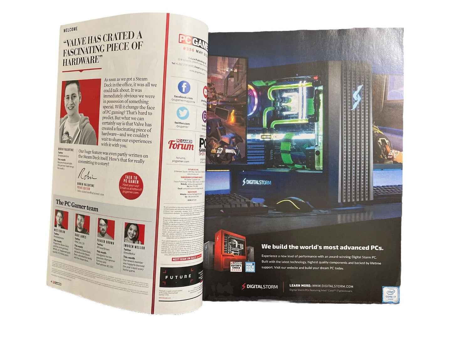 May 2022 #356 PC Gamer Online Offline Computer Video Game Magazine - Steam Deck