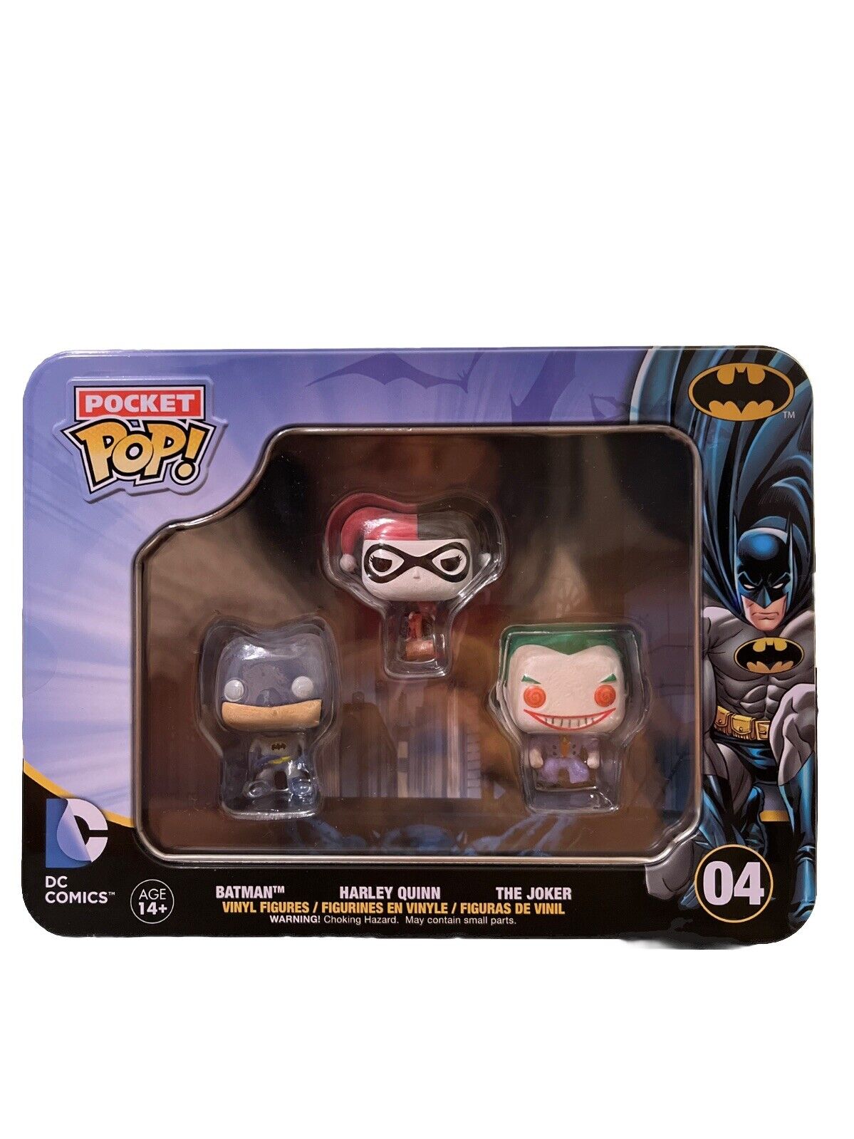 DC Comics Pocket Pop! Mini Vinyl Funko #04 Batman The Joker Harley Quinn 3 Pack