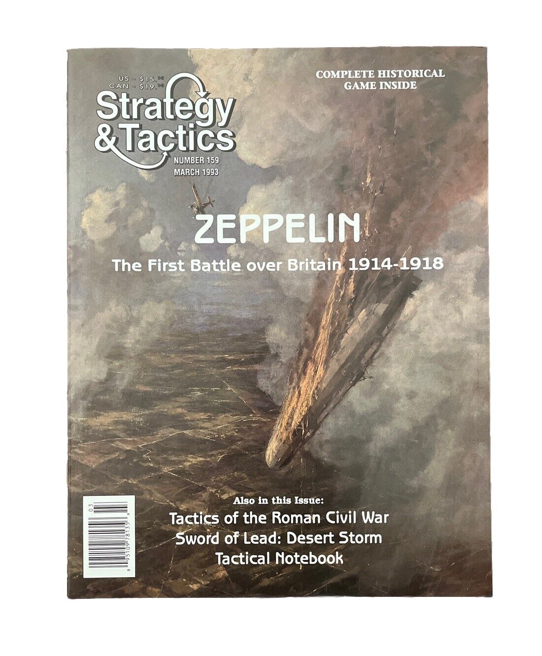 Strategy & Tactics Wargame Magazine #159 With History Board Game - Zeppelin