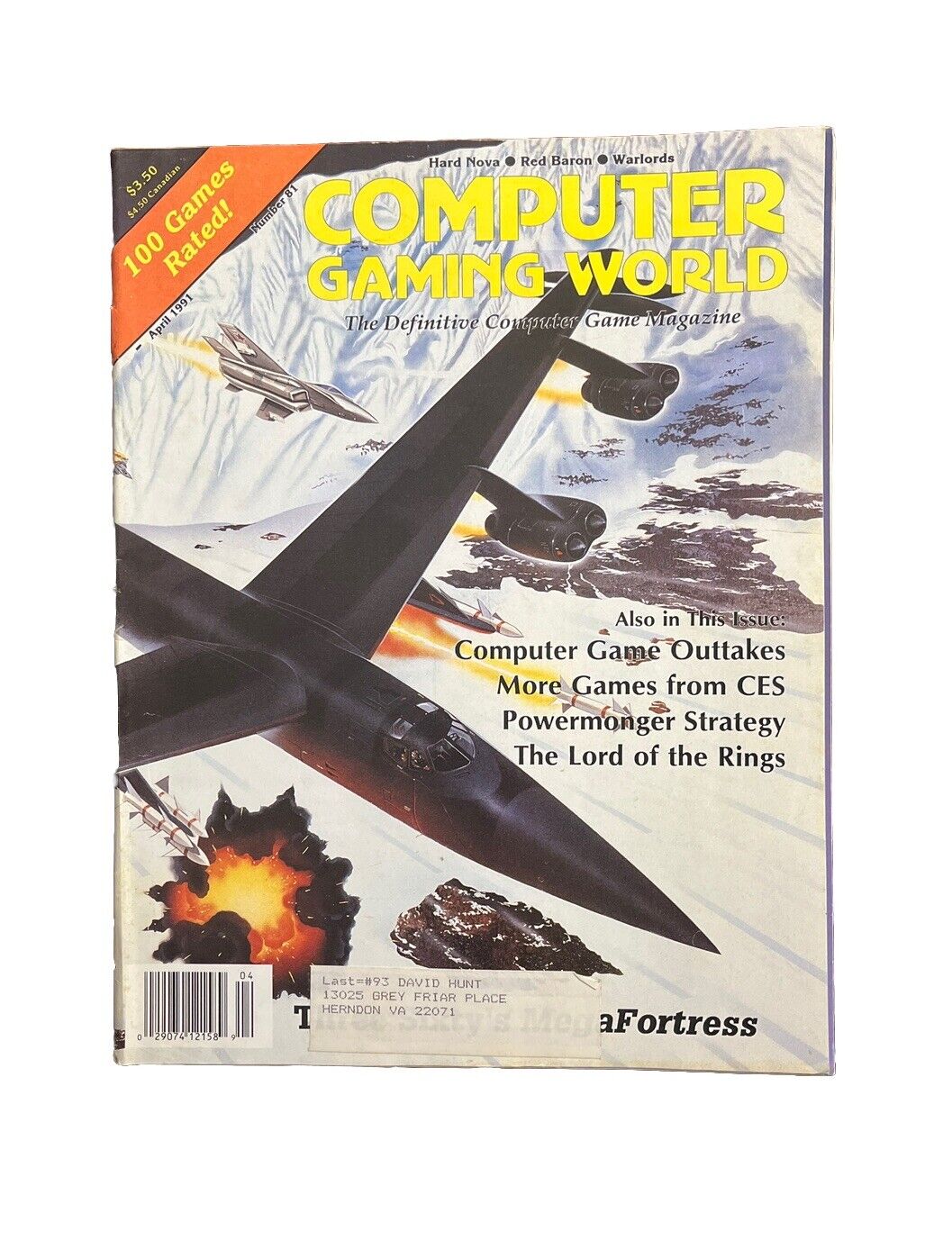 Computer Gaming World Strategy Magazine #81 April 1991 Computer Game Outtakes