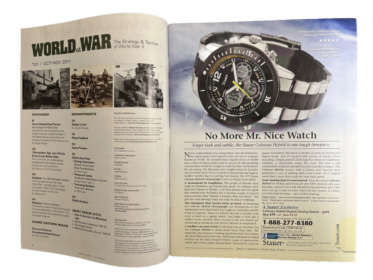 World At War Mag #20 And History Board Game - Grossdeutschland Panzer Division