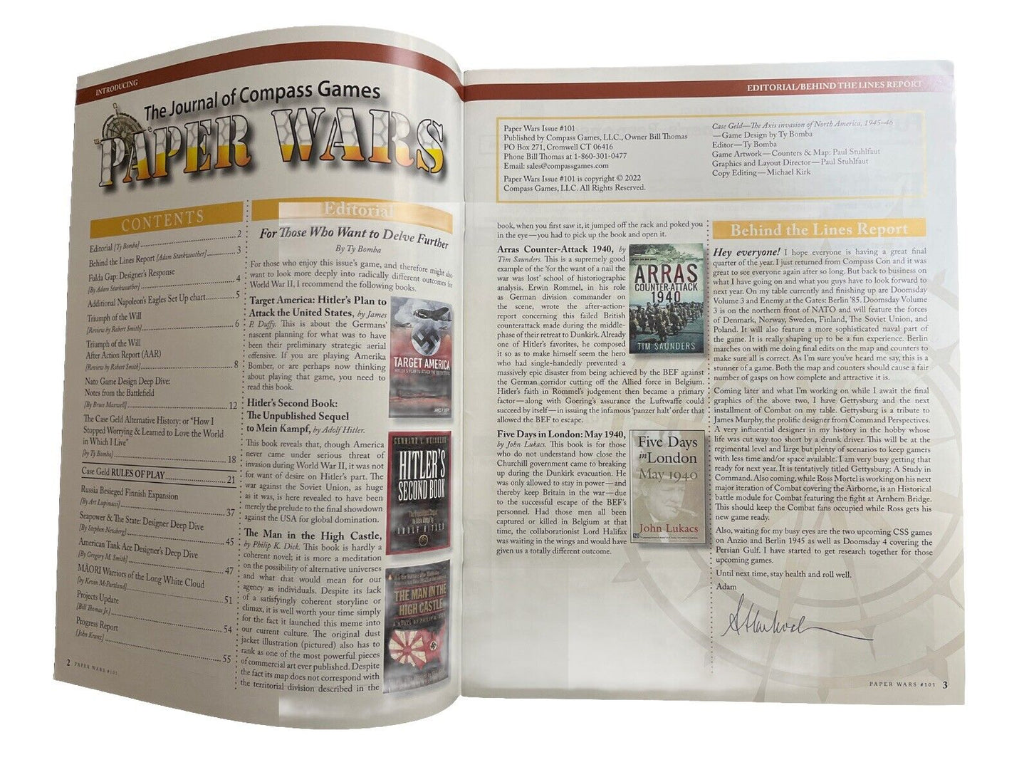 Compass Paper Wars Magazine #101 Case Geld: The Axis Invasion of North America