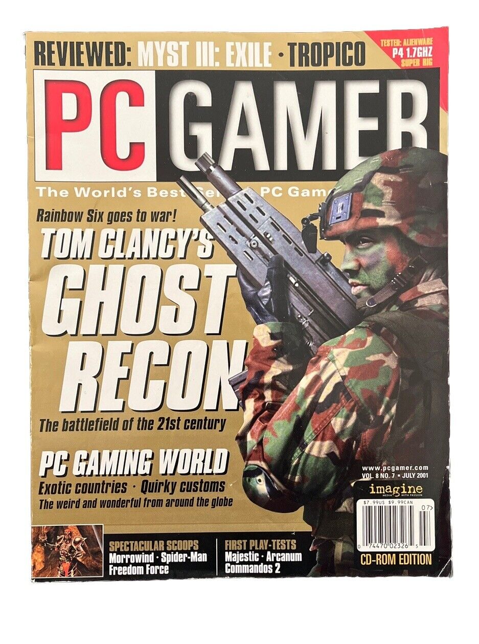 Collectable PC GAMER Magazine Vol.8 No.7 July 2001 - Tom Clancy’s Ghost Recon