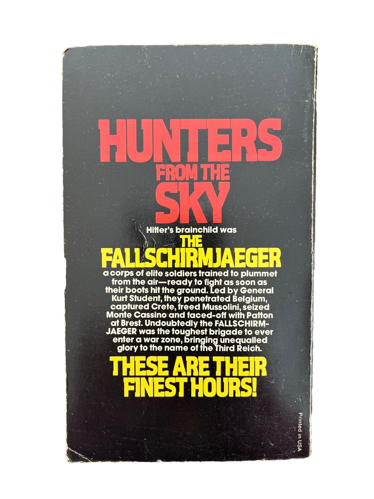 Hunters From The Sky (1975) By Charles Whiting WW2 History German Paratroopers
