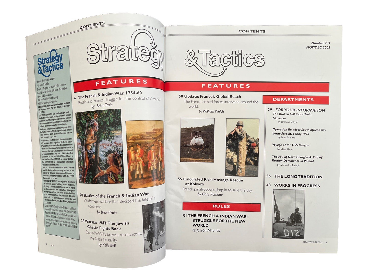 Collectable Strategy & Tactics Wargame Magazine #231 The French & Indian War