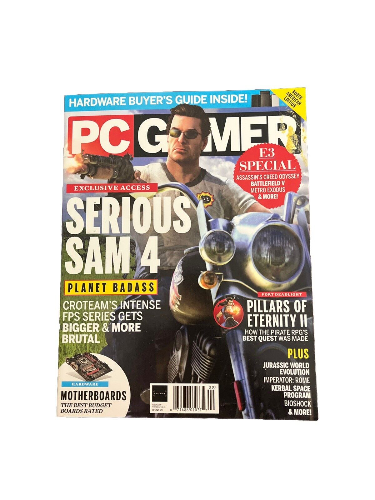 PC Gamer Video Game Computer Game Magazine Serious Sam 4 SEPT 2018 #308