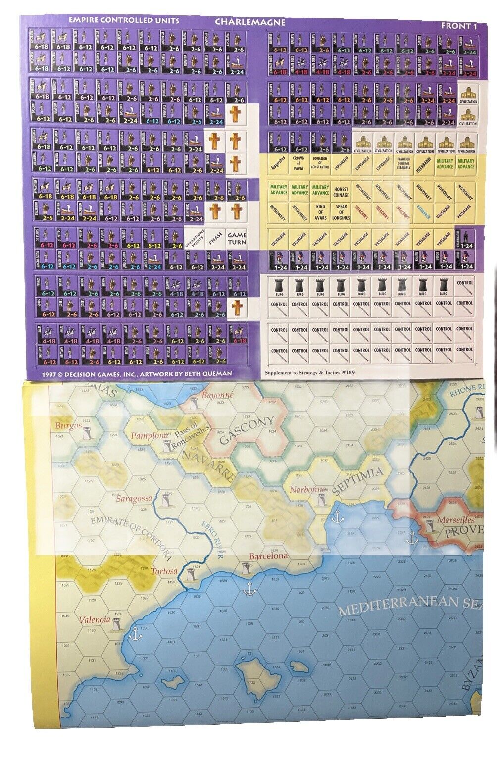 Strategy & Tactics Wargame Magazine #189 Charlemagne Dark Ages In Europe