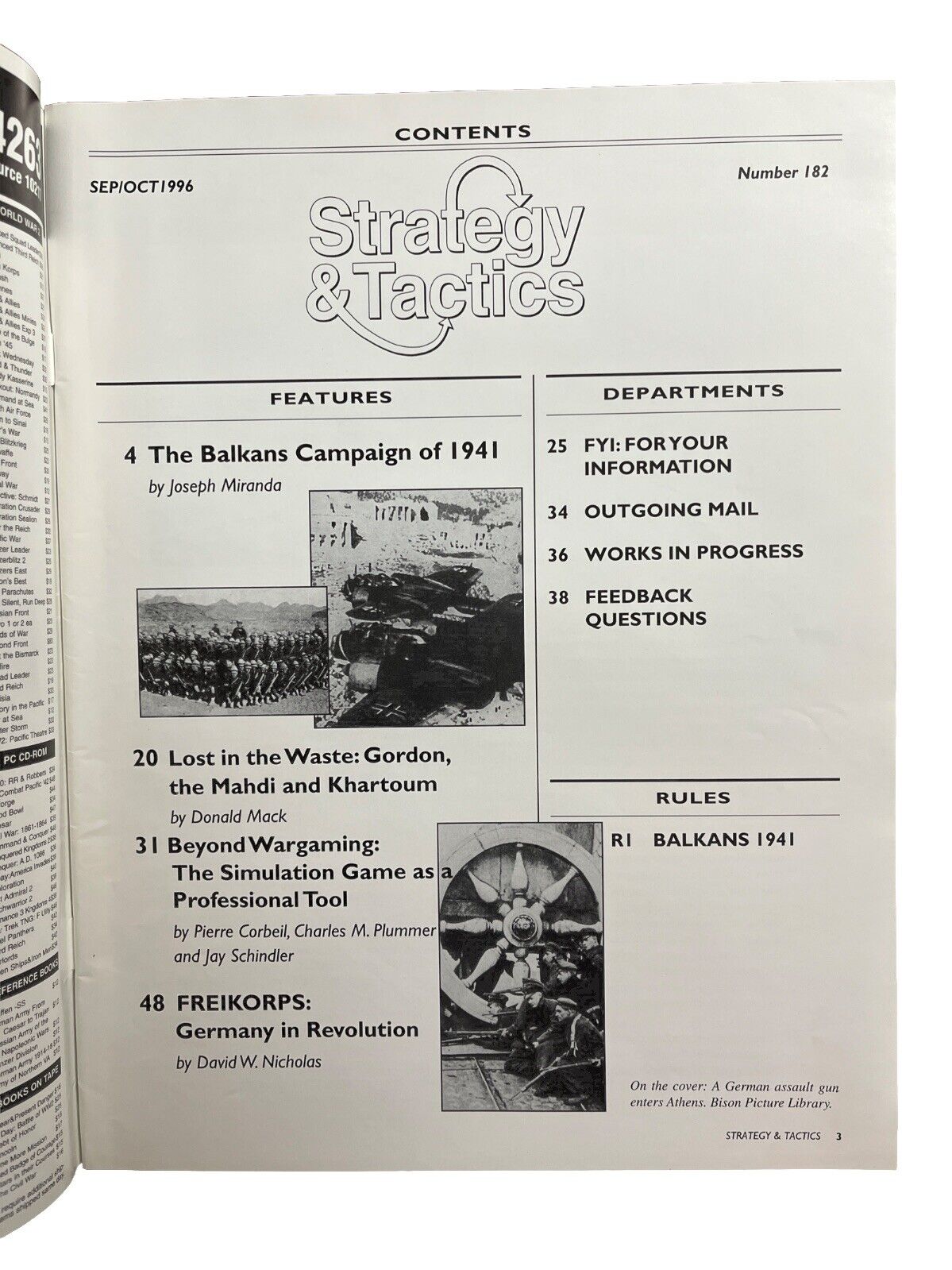 Strategy & Tactics tabletop Wargame Magazine #182 The Balkans Campaign Of 1941