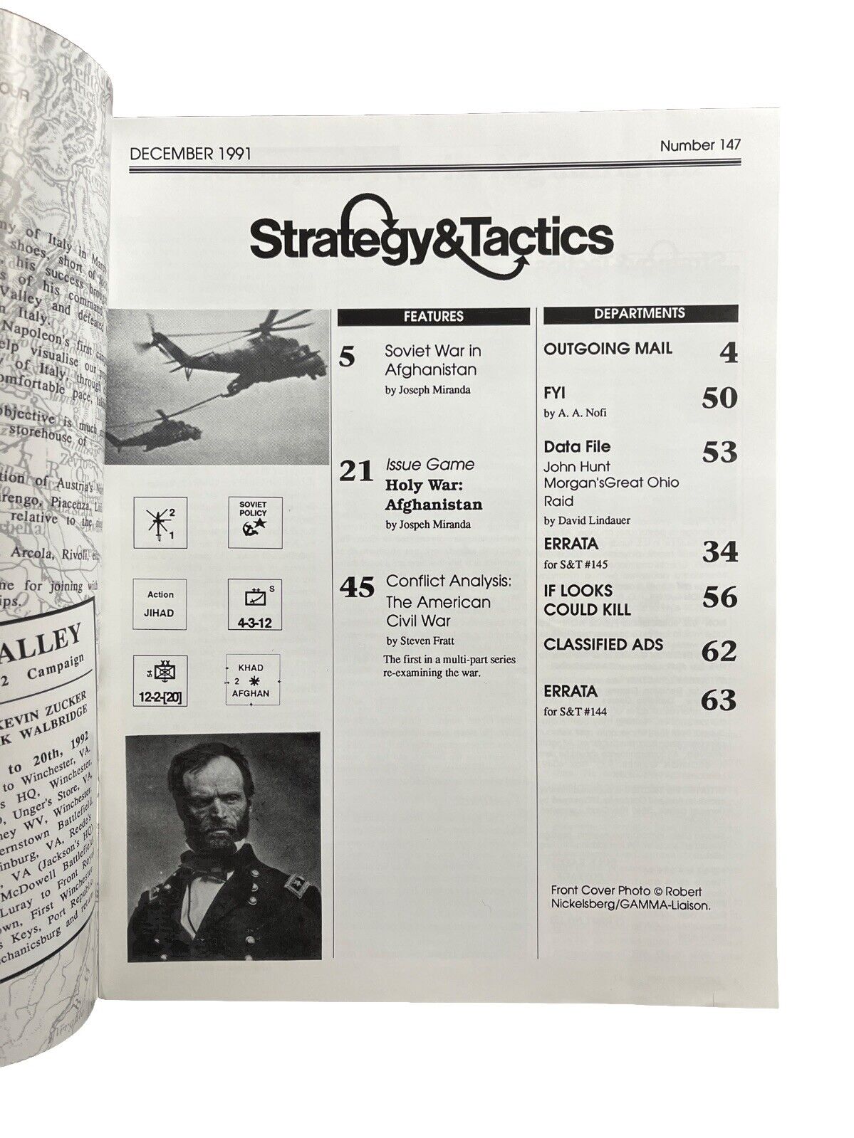 Strategy & Tactics Combat Wargame Magazine #147 1991 Holy War: Afghanistan