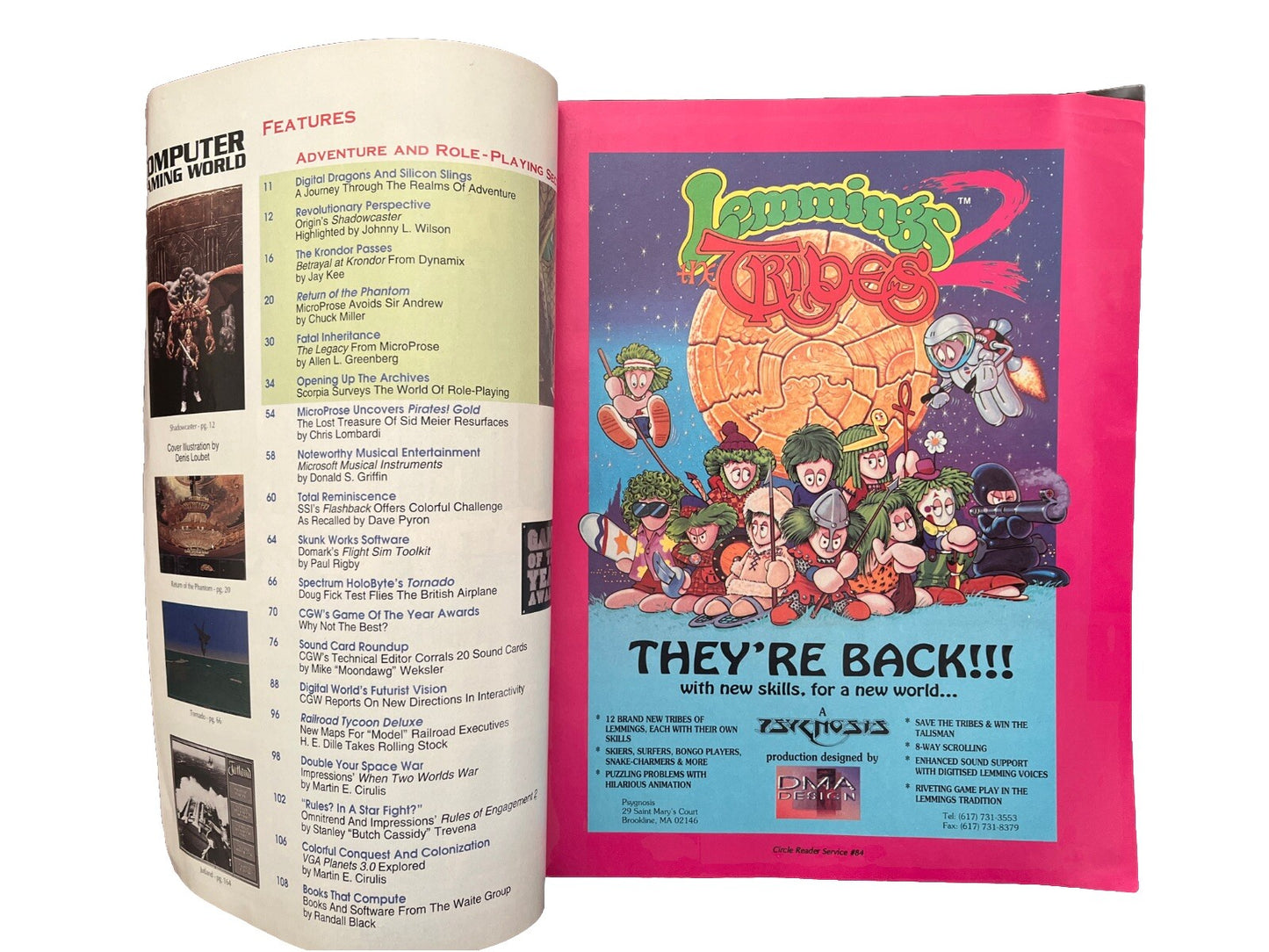 Computer Gaming World Strategy Mag #111 Shadowcaster Transforms Role Playing