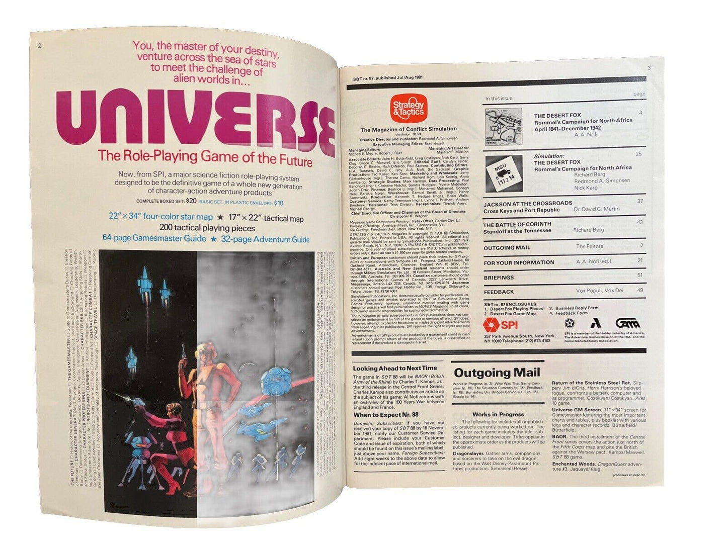 Collectable Vintage SPI Strategy&Tactics Wargaming Magazine #87 - The Desert Fox