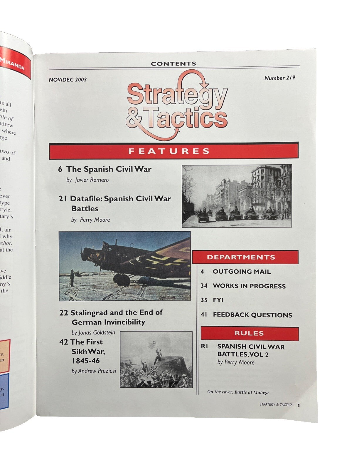 Classic Strategy & Tactics Tabletop Wargame Magazine #219 The Spanish Civil War