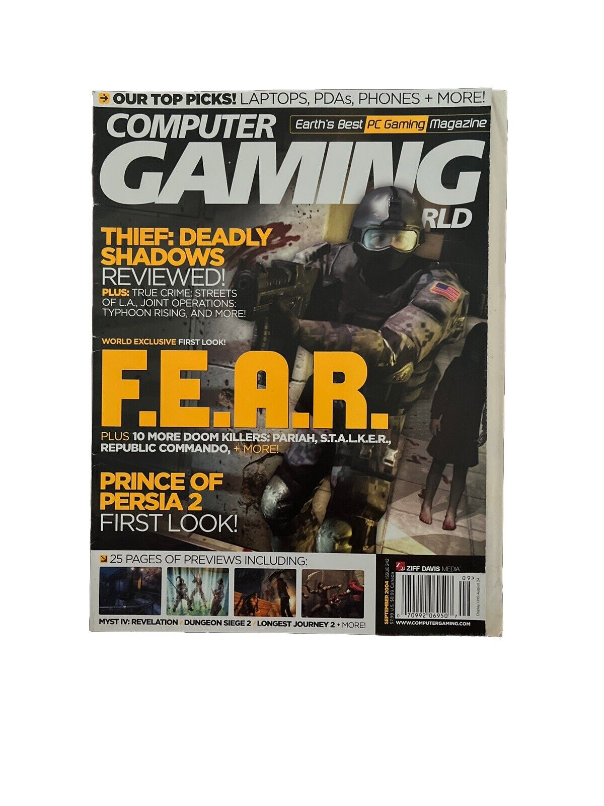 computer gaming world Collectable PC Game magazine September 2004 #242 FEAR