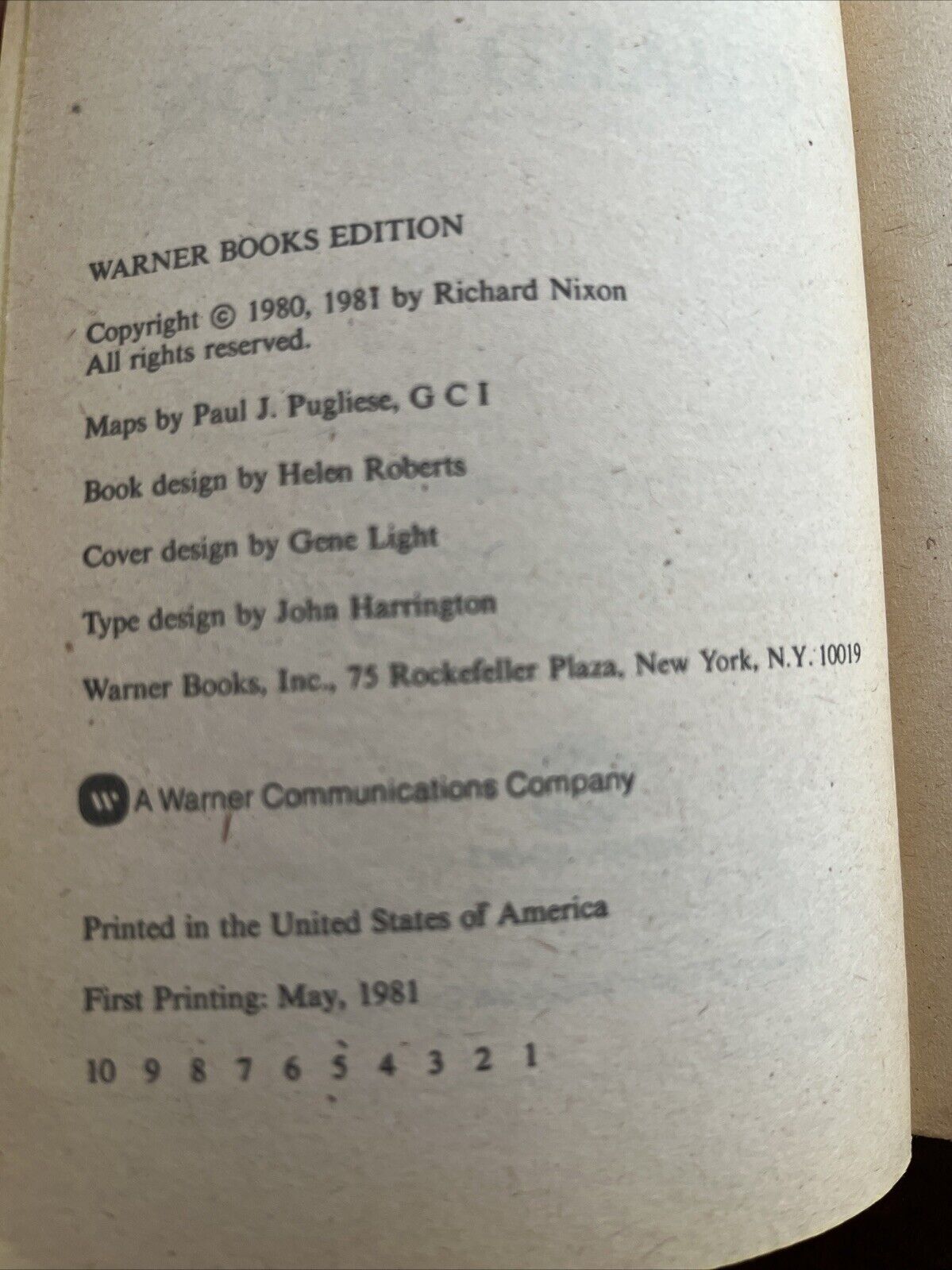 President Richard Nixon The Real War Book First Printing Vintage History Book