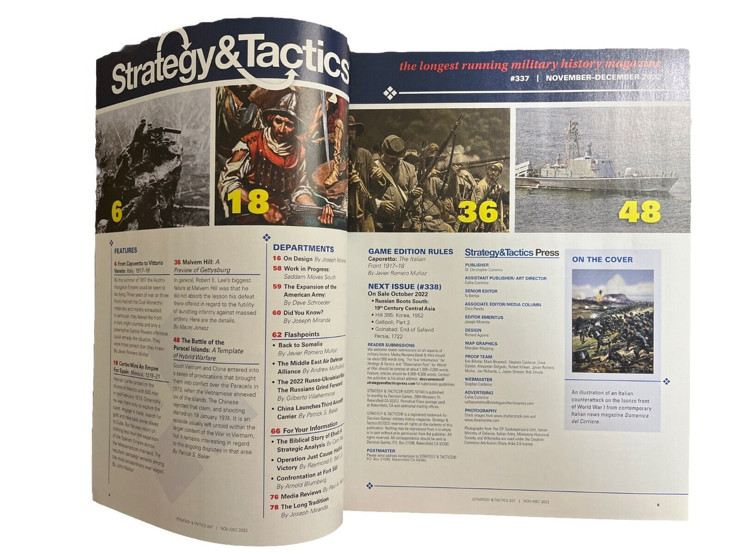 STRATEGY & TACTICS MAGAZINE #337 With War Game CAPORETTO & ITALY 1917-18