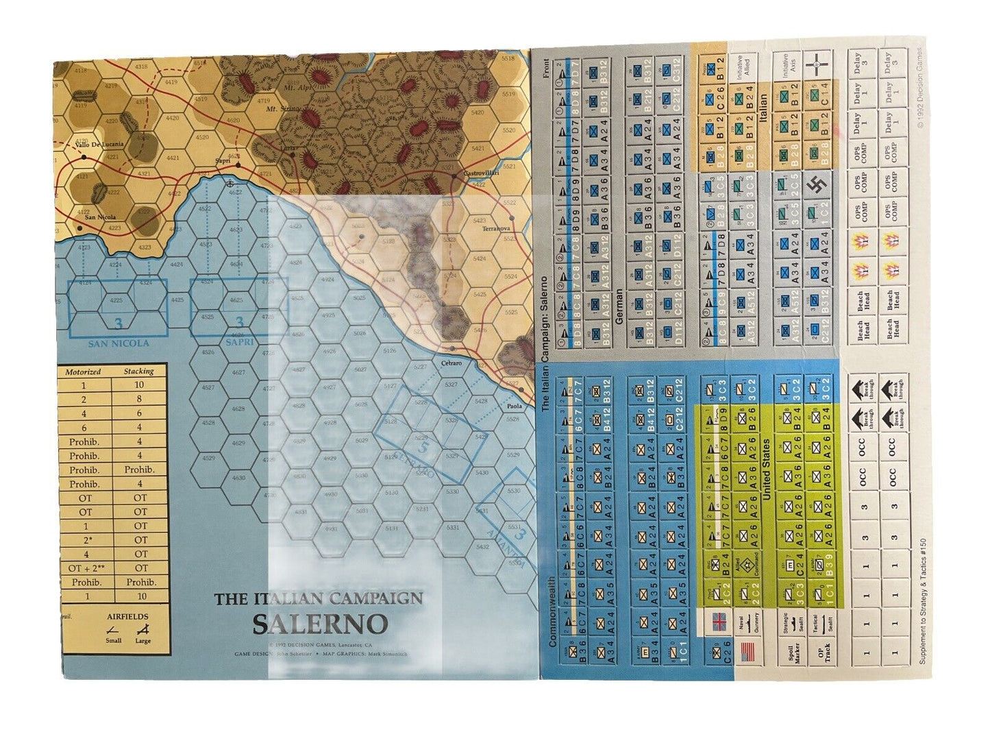 Strategy & Tactics Magazine #150 With Board Game - The Italian Campaign: SALERNO