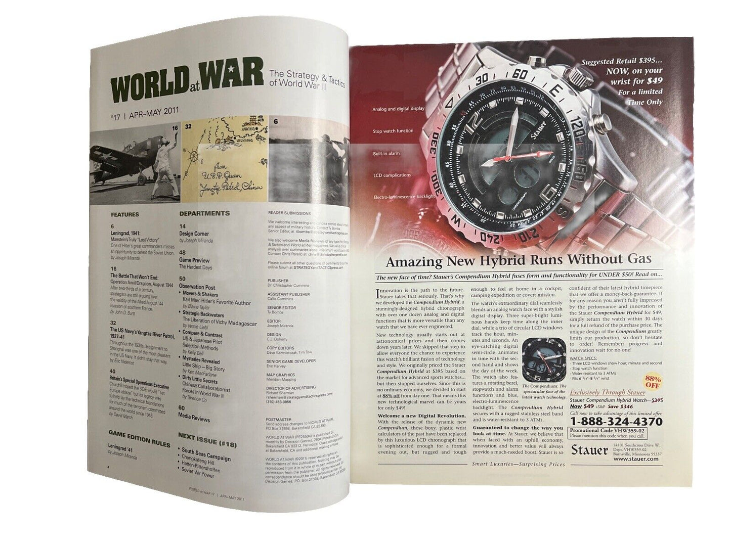 World At War Wargame Magazine #17 With Historical Board Game - Leningrad’41