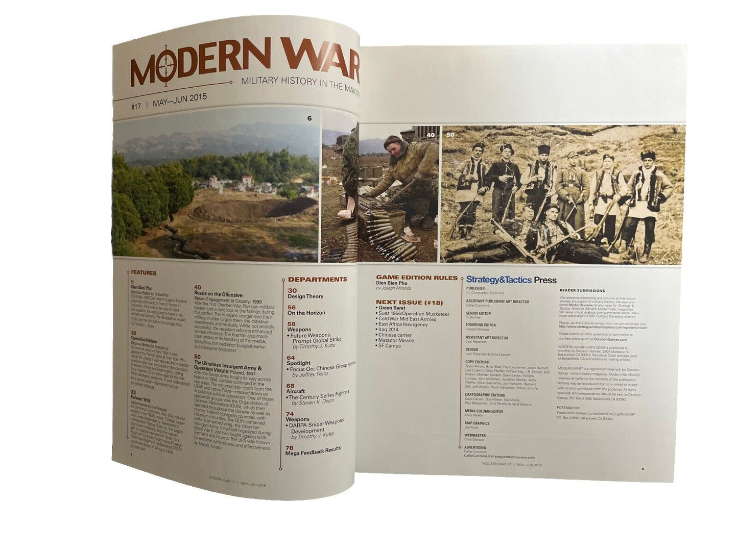 Modern War Military History Magazine #17 With Board Game Battle Of Dien Bien Phu