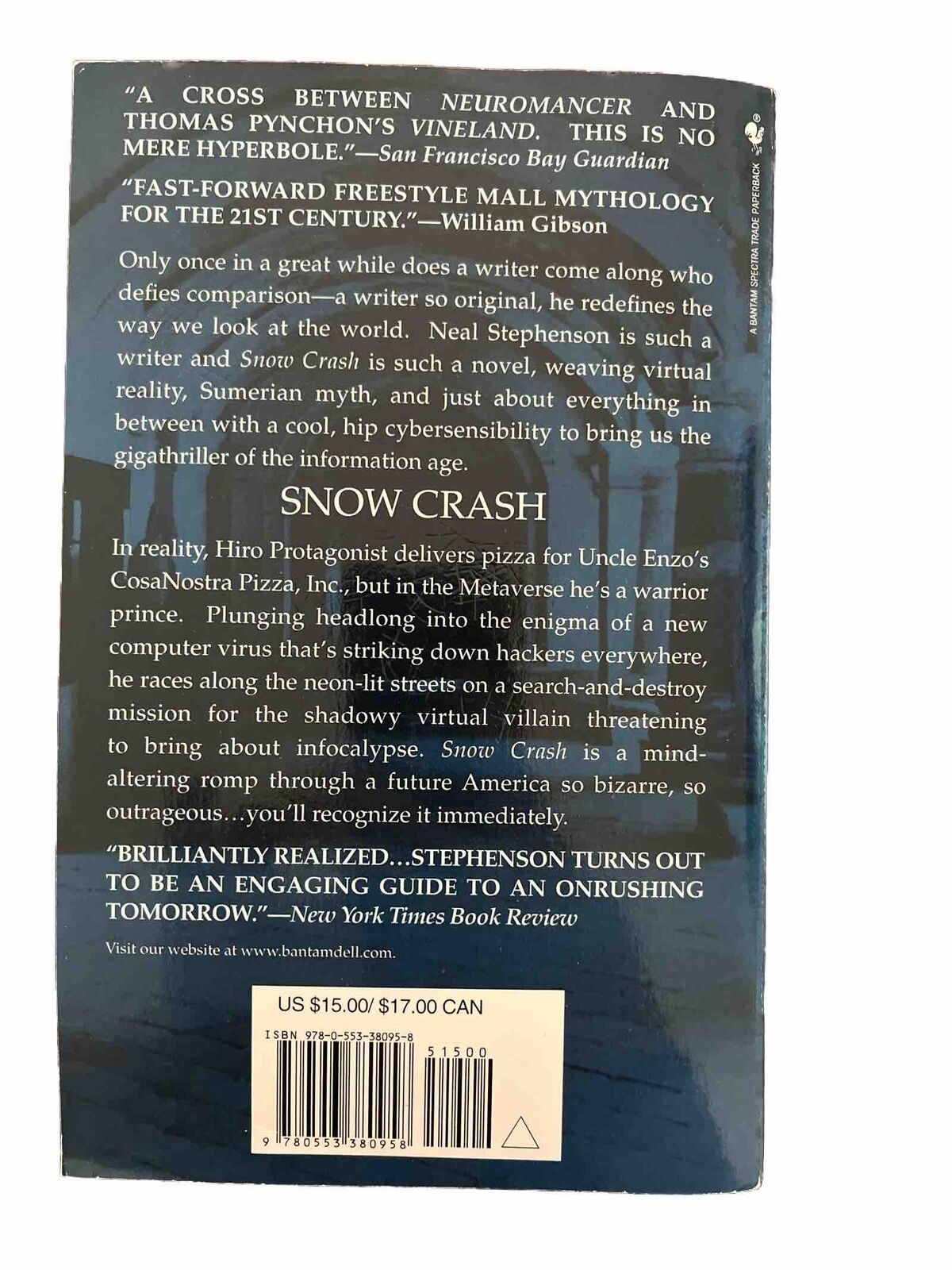 Snow Crash : A Novel Paperback Neal Stephenson Cyberpunk Science Fiction Sci Fi