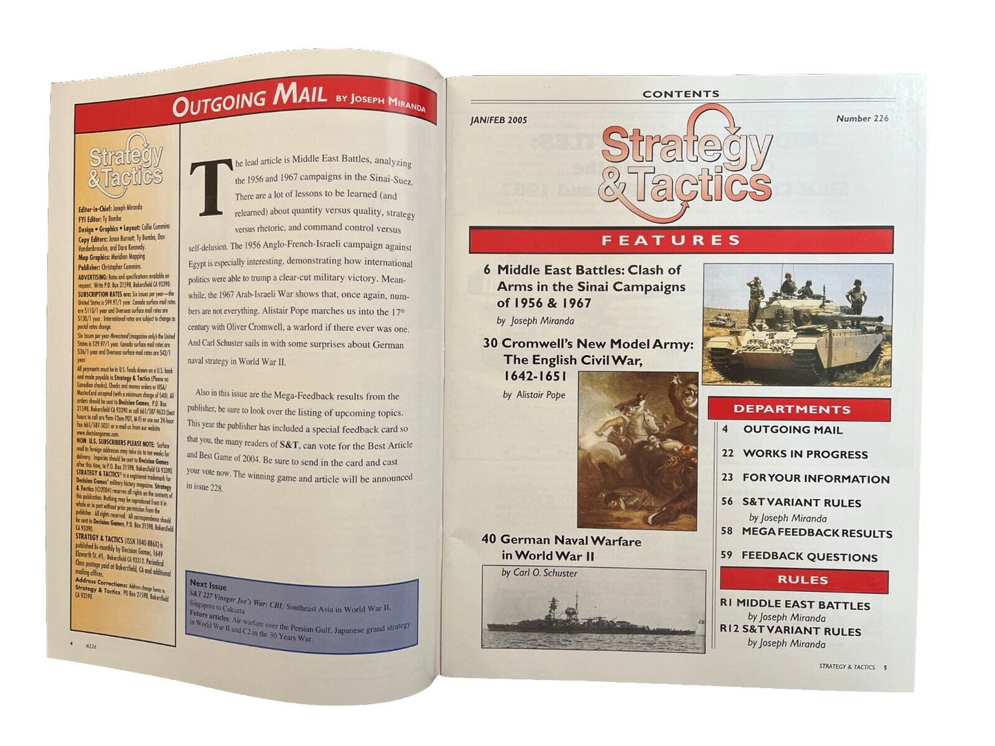 Strategy & Tactics Mag #226 - Middle East Battles: The Sinai Campaigns Of 1956