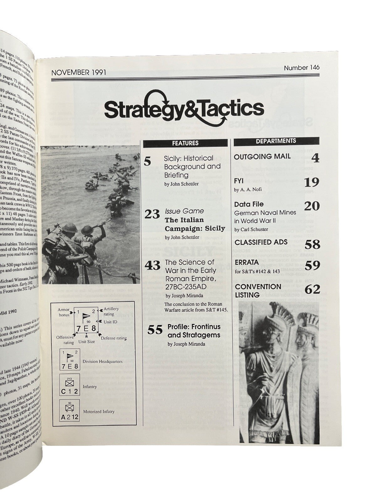 Strategy & Tactics Combat Wargame Magazine #146 The Italian Campaign: Sicily