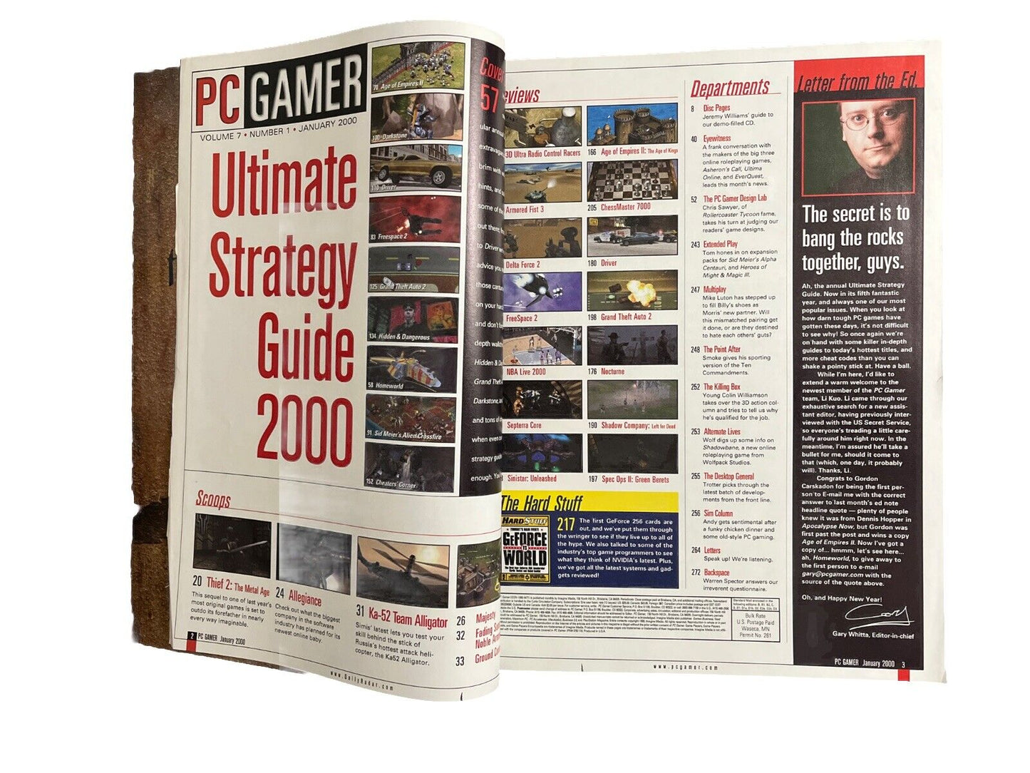 Vintage PC GAMER Magazine Vol.7 No.1 January 2000 - The Ultimate Strategy Guide