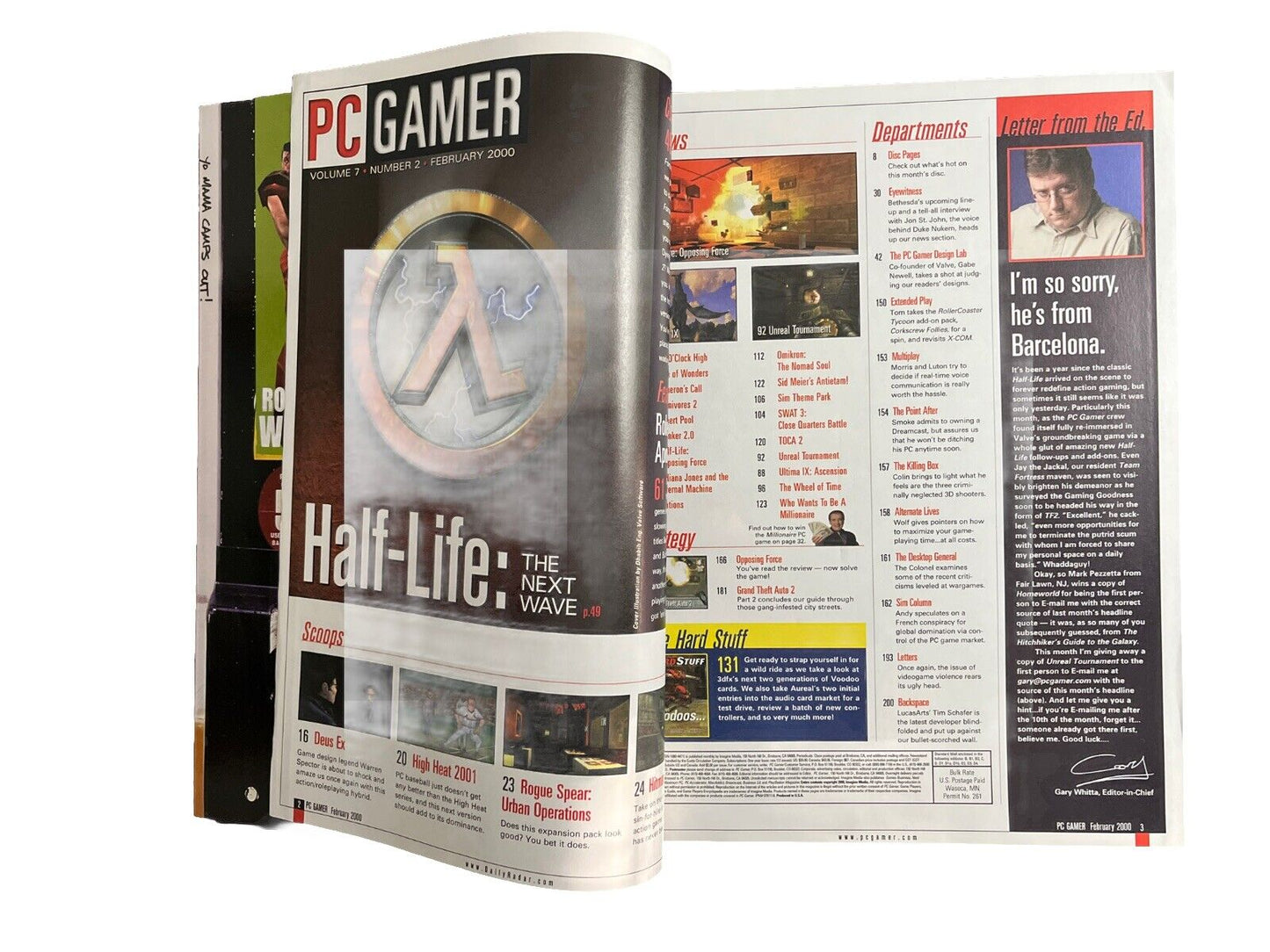 Vintage Collectable PC GAMER Magazine Vol.7 No.2 February 2000 - Half-Life