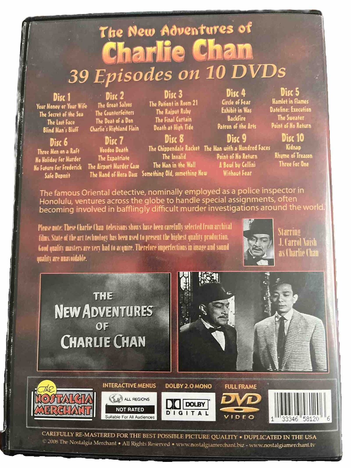 The New Adventures of Charlie Chan 10 DVDs 39 Episodes