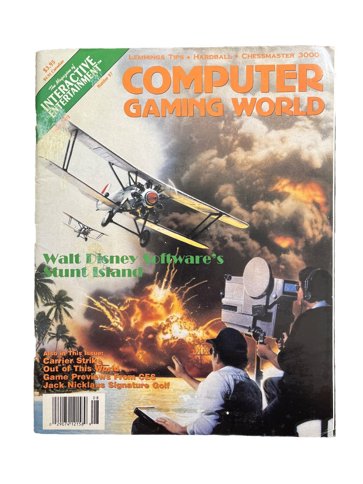 Computer Gaming World Strategy Magazine #97 Walt Disney Software’s Stunt Island
