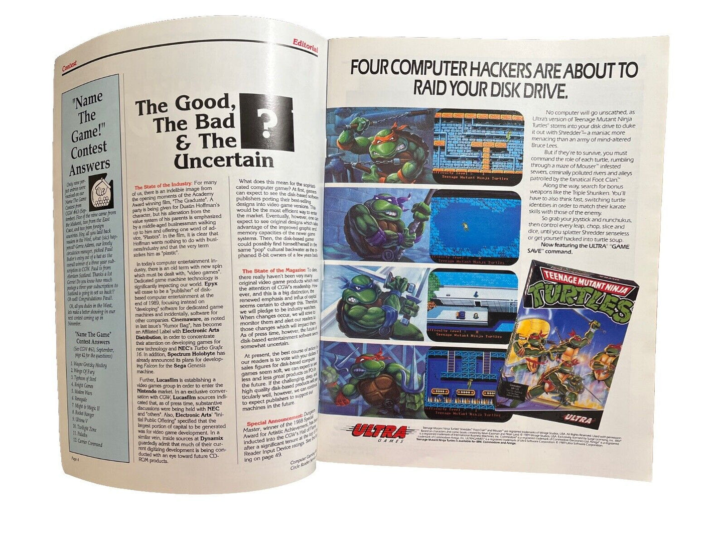 Computer Gaming World PC Game Magazine #65 Nov 1989 Christmas Buying Guide
