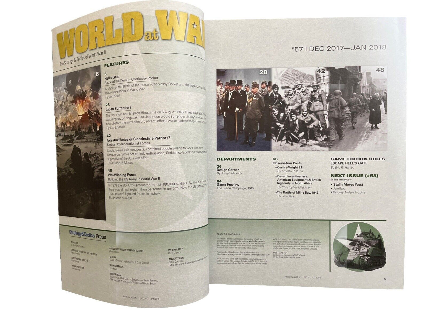 World At War Magazine #57 With Historical Military Board Game - Hell's Gate