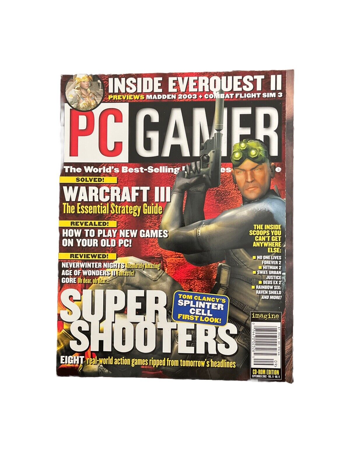 September 2002 PC Gamer #101 Vintage Computer Video Game Magazine Super Shooters