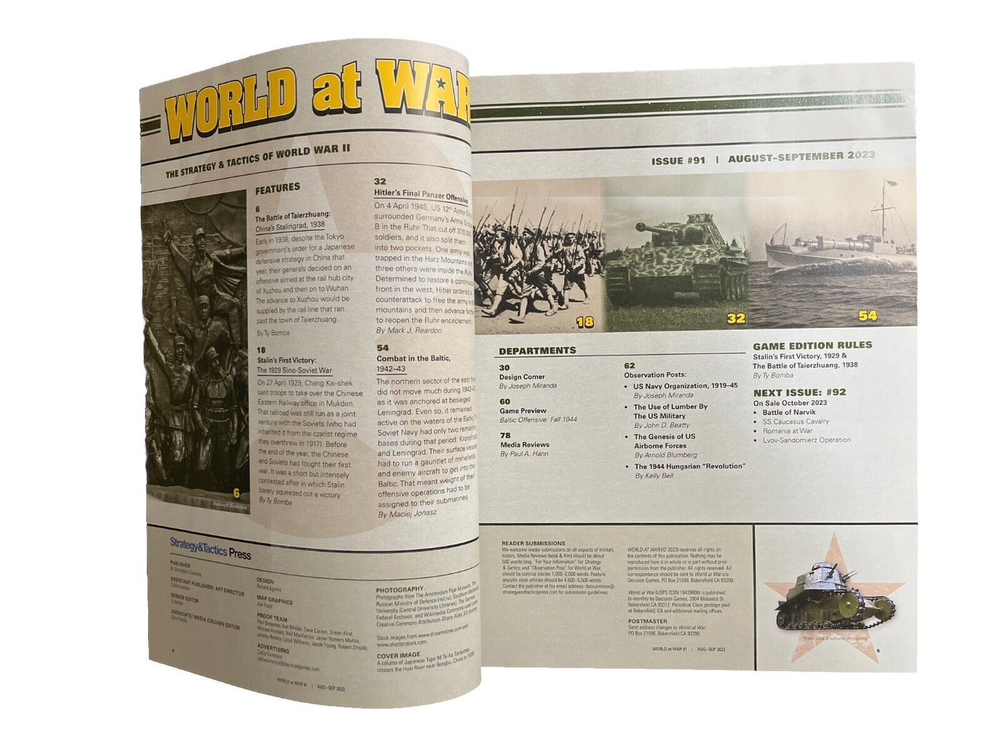 World At War Magazine #91 With History Board Game-Taierzhuang China’s Stalingrad