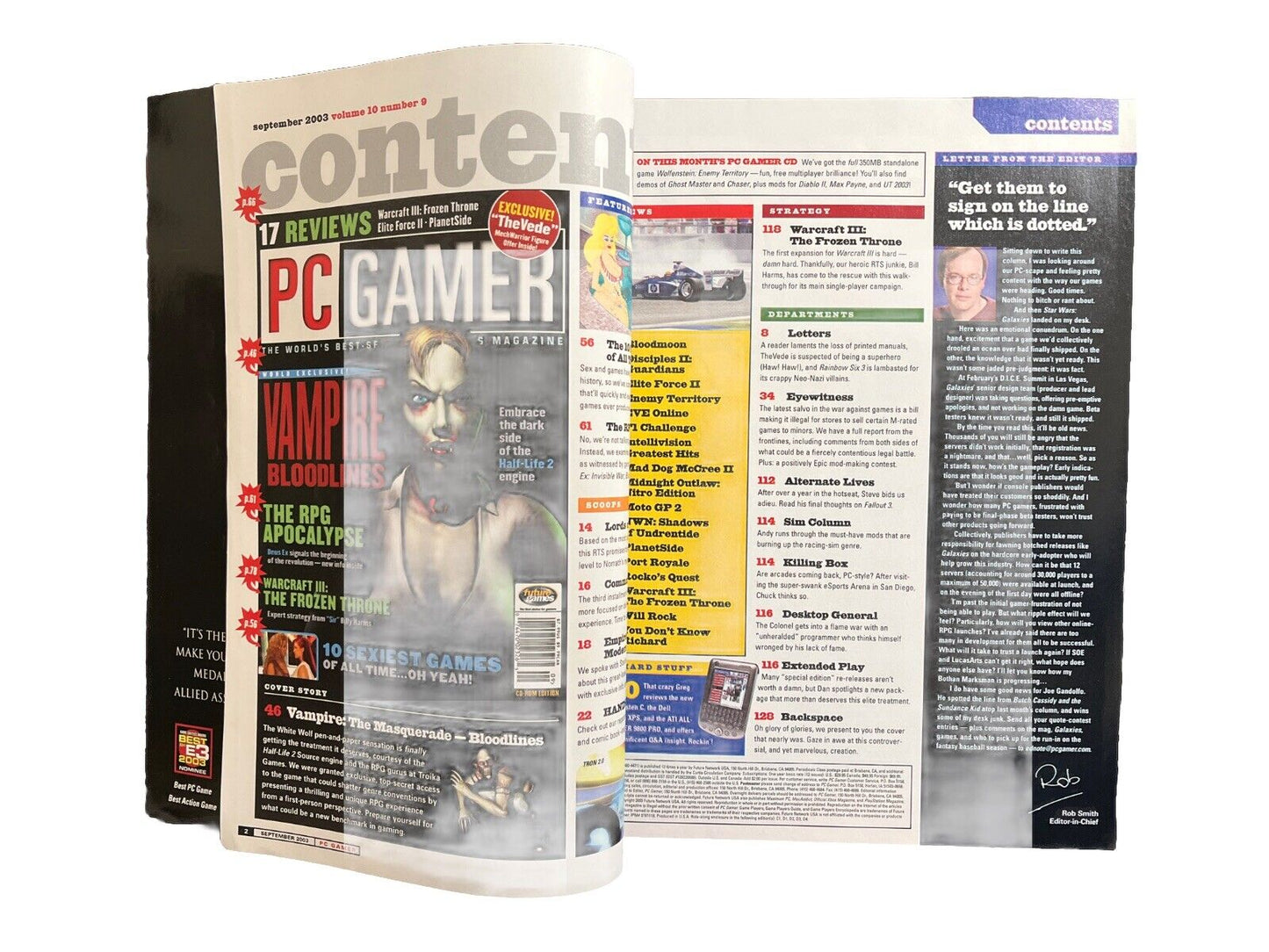 PC Gamer Video Game Strategy Magazine 114 Vol.10 #9 Vampire: Bloodlines