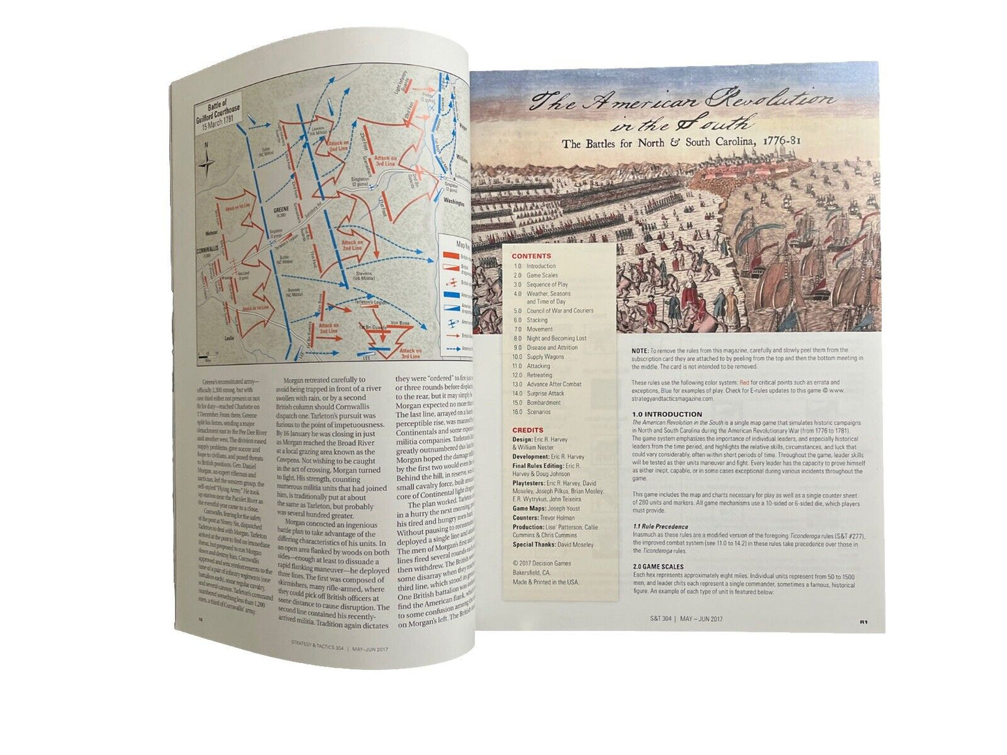 Strategy & Tactics Magazine #304 With History Board Game The American Revolution