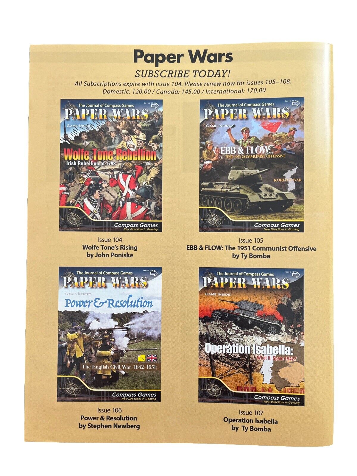 Compass Paper Wars Magazine With Complete Historical Game #103 Second Fallujah