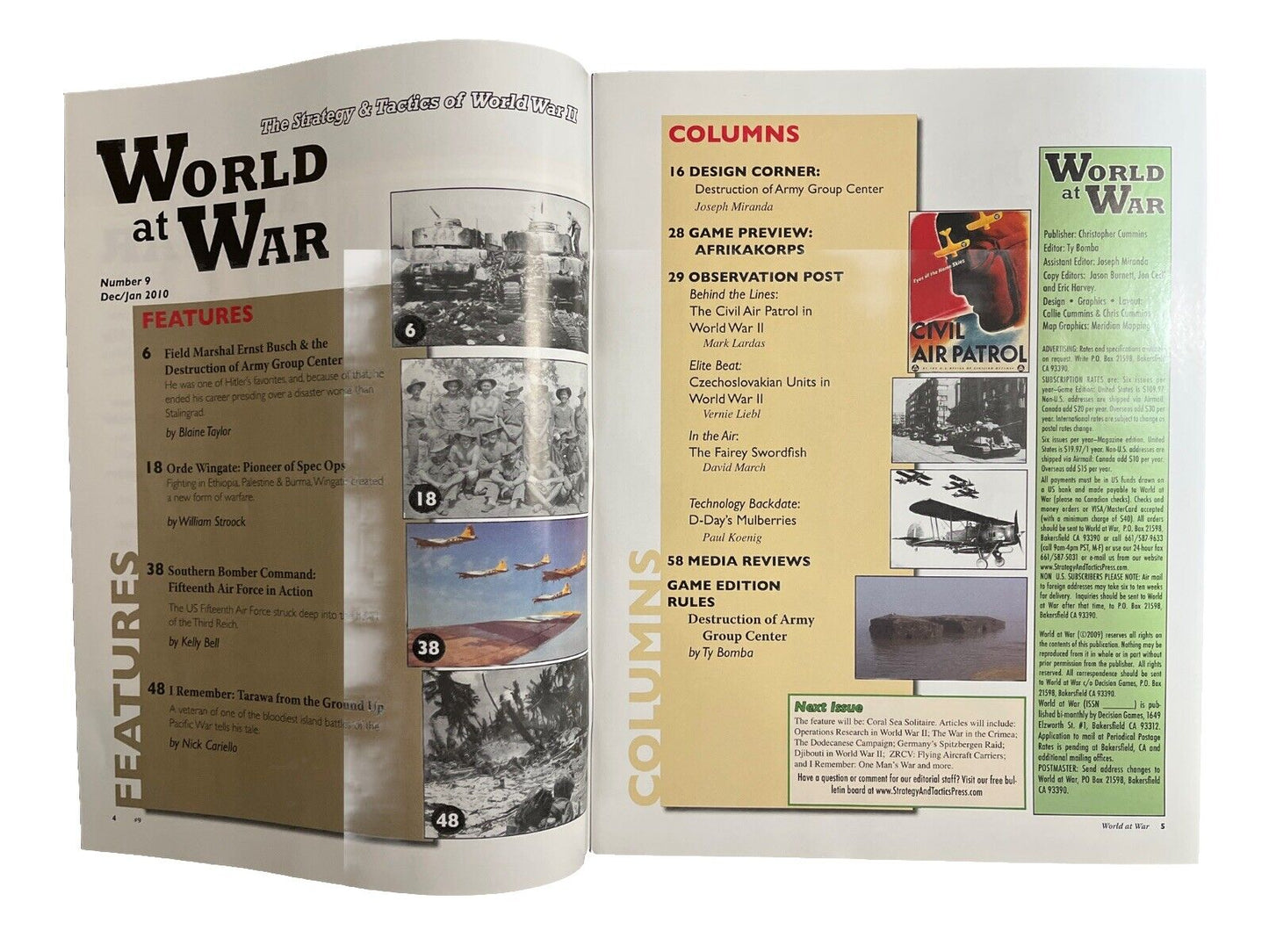 World At War Magazine #9 With Board Game - Destruction Of Army Group Center